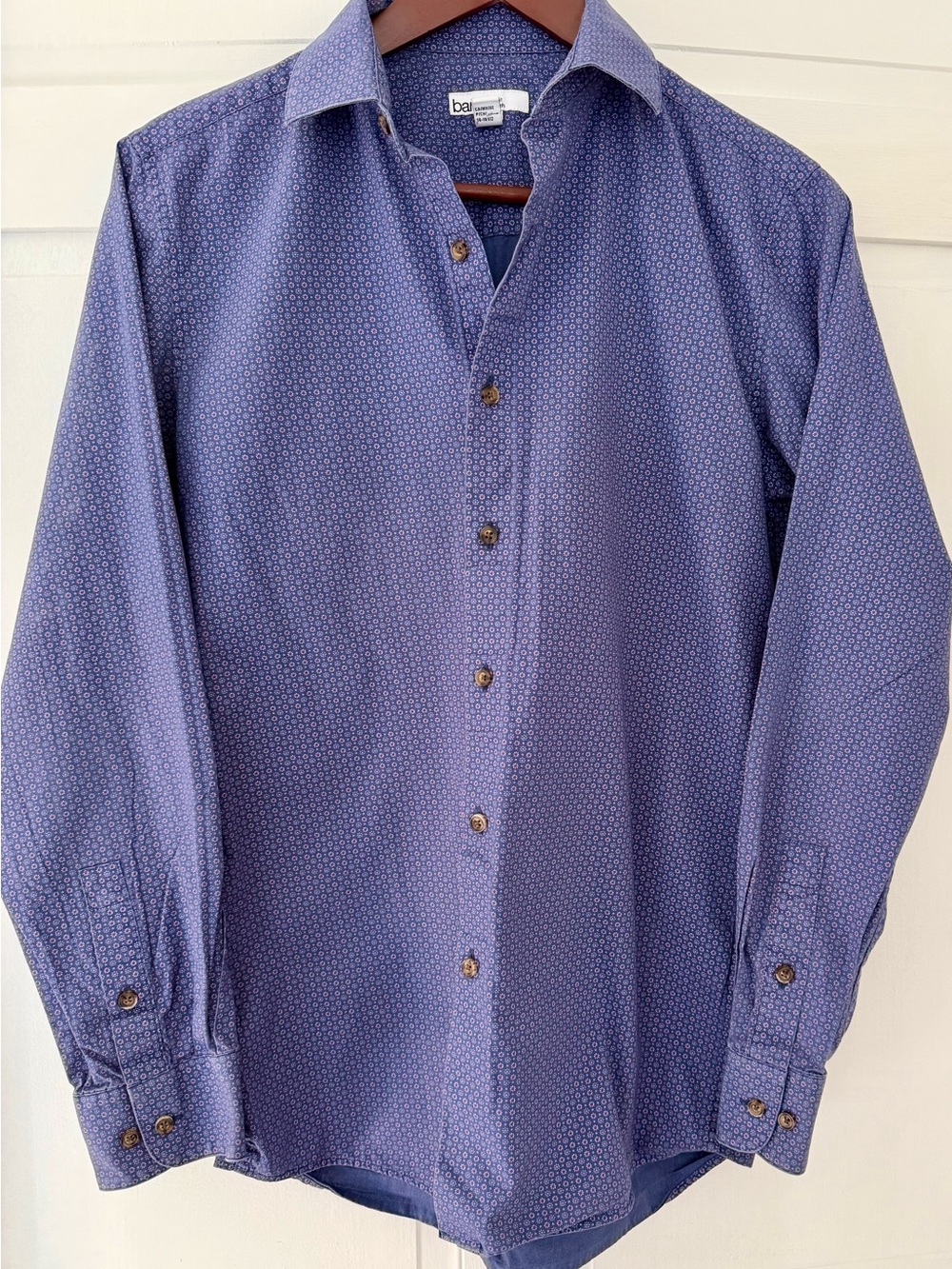 Bar III Purple Micro-Pattern Dress Shirt